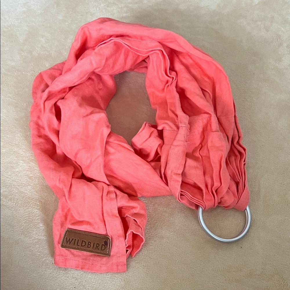WildBird Coral Ring Sling Scarf with Silver Ring
